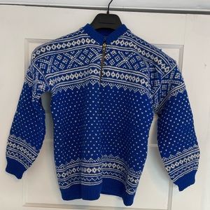 Handmade Unisex Zip-up Norwegian Sweater